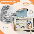 Kids Toy Storage Organizer with 6 Removable Plastic Bins Toddler Montessori Bookshelf with Stuffed Animal Net Holder Baby Bookcase Plush Organizer for Playroom,Bedroom,Kids Room,Classroom by CozyNest Decor