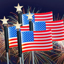 Flumy 4 Pack Solar American Flag Lights Outdoor for Garden, Solar Garden Lights for USA Election Yard Decor, Glowing American Flag Lights Suit for Veterans Day Thanksgiving Day Christmas Decoration by GreenHaven Gardens