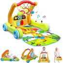 Move2Play, 4-in-1 Baby Play Mat & Activity Center Gym | Walker | Infant Toy for Tummy Time | Birthday Gift for 3, 4, 5, 6, 7, 8, 9, 10, 12 + Month Old Boys & Girls (Yellow) by TinyTreasures Baby Boutique