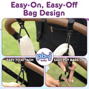Stroller Hooks for Hanging Diaper Bags - Mommy Stroller Clip and Stroller Accessories Organizer Hook - Large Carabiner Clips for Mom Purse Shopping Grocery Bag and Accessory - (2 Pack) (Clips) by TinyTreasures Baby Boutique