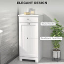 HOMCOM Laundry Hamper with Removable Basket, Tilt Out Hamper with Drawer and Beadboard Door, Bathroom Storage Cabinet, White by CozyNest Decor