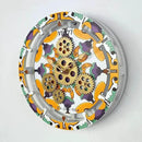 The Gears Clock Wall Clock Italy Collection with Moving Gears (Vietri, 10 inch Round) by CozyNest Decor