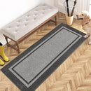 PURRUGS Dirt Trapping Door Mat 24" x 60", Non-Slip/Skid Machine Washable Entryway Rug, Shoes Scraper, Area Rug, Super Absorbent Welcome Mat for Muddy Wet Shoes and Paws, Light Grey & Dark Grey by CozyNest Decor
