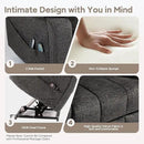 Lazy Boy Recliner Chair with Heated and Massage, 4 Motor Headrest, Lumbar Independent Adjustment Power Lift Recliner with Hidden Cup Holder、Side Pocket、Back Pillow by CozyNest Decor