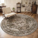 AMOAMI 6FT Round Rug - Vintage Soft Coffee & Brown Rugs for Living Room, Bedroom, Dining Room, Office - Non Slip, Machine Washable by CozyNest Decor