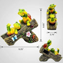 Garden Turtle Figurines Outdoor Decorations, Solar Statue Sweet Frog Face Turtles Decor with 4 LED Lights, Unique Garden Art Resin Statue Gifts for Patio Lawn Porch Yard by CozyNest Decor