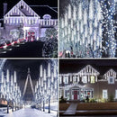 2-Pack Meteor Shower Christmas Lights Outdoor Decorations, Extendable Tree Lights Waterproof 16 Tubes 384 LEDs Falling Rain for Holiday Outside Decor Yard House Xmas Tree (Cool White) by GreenHaven Gardens