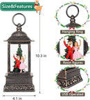 Christmas Snow Globe Nutcracker Lantern, Glitter Lighted Christmas Decorations for Home with Music, Light Up Snowglobe Christmas Décor by CozyNest Decor