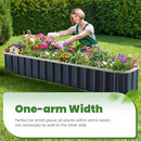 KING BIRD Raised Garden Bed Quick-Install Galvanized Planter Garden Box Outdoor for Gardening, Vegetables, Flowers 7.2x1.7x1 Ft, Dark Grey by GreenHaven Gardens