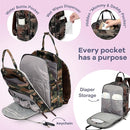 RUVALINO Diaper Bag Backpack, Multifunction Travel Pack Maternity Baby Changing Bags, Large Capacity, Waterproof, Green Camo by TinyTreasures Baby Boutique