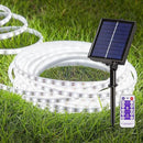 LUHLEE Solar LED Strip Lights, Upgrade Outdoor Rope Lights 8 Lighting Modes,IP65 Waterproof String Lights for Patio Yard Deck Porch Balcony Garden (White, 16.4 ft) by GreenHaven Gardens