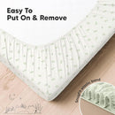 KeaBabies 2-Pack Organic Crib Sheets for Boys, Girls - 52x28 Fitted Crib Mattress Sheet Neutral, Breathable Jersey Cotton Cover for Baby Bed, Toddler Mattress, Soft & Cute Prints (Herb) by TinyTreasures Baby Boutique