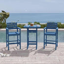 Adirondack Outdoor Bar Table, Durable HDPE Composite, Weather Resistant, Easy to Clean, Perfect for Backyard and Poolside Use, Navy Blue by GreenHaven Gardens