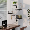 Rotating Wall Plant Shelves Versatile Window Plant Shelf for Indoor Plants Bathroom Living Room Use Wall Planter with Durable Metal Material 4 Pots by CozyNest Decor