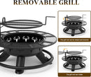 BALI OUTDOORS Fire Pit with Poker, Outdoor Fire Pit Extra Large, Wood Burning Firepits for Outside with Grill, 47 inch by GreenHaven Gardens