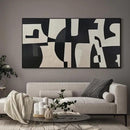 SIGNWIN 24"x46" Extra Large Framed Wall Art Black and White Abstract Geometric Design, Minimalist Modern Print for Home Living Room Bedroom Decor (Frame Assembly Required) by CozyNest Decor