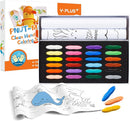 YPLUS Peanut Crayons Set for Kids, Art Case with 24 Colors Crayons and Wall Sticker Paper Rolls, Non-Toxic Toddler Coloring Supplies Stocking Stuffers for Kids Toddler by TinyTreasures Baby Boutique