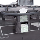 Baby Trend Nursery Center Travel Crib with Removable Rock-A-Bye Bassinet, Changing Table, Organizer, and Electronic Music Center and Nightlight, Robin by TinyTreasures Baby Boutique