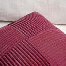 Fancy Homi 2 Packs Burgundy Euro Decorative Throw Pillow Covers 26x26 Inch for Living Room Bed, Rustic Farmhouse Boho Home Decor, Soft Corss Corduroy Patchwork Textured Square Cushion Case 66x66 cm by CozyNest Decor