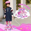 PAPAISON Adjustable Roller Skates for Girls Illuminating Wheels, Kids Toddler Rollerskates Ages 4-6 5-8 8-12 by TinyTreasures Baby Boutique