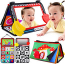 Baby Mirror Tummy Time Toys 0-3 3-6 Months Sensory Crinkle Baby Books Black and White High Contrast Baby Toys for Newborn Infant Montessori Car Seat Toys 0-6 Month Boy Girl Easter Basket Stuffers Gift by TinyTreasures Baby Boutique