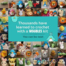 The Woobles Crochet Kit for Beginners - Easy Arts and Crafts Knitting & Crochet Animals Kit As Seen On Shark Tank - Fred The Dinosaur by TinyTreasures Baby Boutique