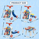 QDRAGON 5 in 1 Push Walkers for Baby Boys, Toddler Learning to Walk, Sit to Stand Walker, Early Learning Push Toy for Infant 12+ Months, Navy Blue by TinyTreasures Baby Boutique