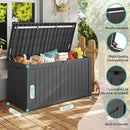 150Gal Outdoor Deck Box Waterproof, Lager Patio Storage Box Indoor and Outdoor Use, Lockable Resin Storage Bin for Patio Furniture Cushions Garden Tools, Package Delivery,UV Resistant-Black by CozyNest Decor