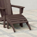 WestinTrends Outdoor Ottoman, Patio Adirondack Ottoman Foot Rest, All Weather Poly Lumber Folding Foot Stool for Adirondack Chair, Widely Used for Outside Porch Pool Lawn Backyard, Dark Brown by CozyNest Decor