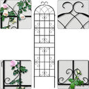 LZRS 4 Pack 87x20in Rustic Iron Arch Decoration Garden Trellis with Black Metal Coating – Perfect for Supporting Climbing Plants Outdoor, Roses, Vines, Flowers, and Vegetables. by GreenHaven Gardens