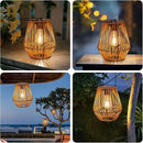 Solar Lantern,2 Pack Solar Wicker Lanterns Outdoor Waterproof Boho Lights for Outside Hanging Rattan Lights Outdoor Patio Lanterns Decoration for Garden,Yard,Porch,Trees,Lawn,Pathway by GreenHaven Gardens