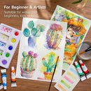 Shuttle Art Watercolor Paint Set, 15 Colors Watercolor Paint in Tubes (12ml Each) with 3 Brushes, Rich Pigments, Easy to Blend, Perfect for Kids, Artists, Beginners, Students by TinyTreasures Baby Boutique