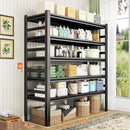 Over Washer and Dryer Storage Shelves,5 Tiers Laundry Room Standing Shelf,Adjustable Metal Shelving Unit,Space Saving Shelf, 63" H x 31.5" W x 15.7" D, Black by CozyNest Decor