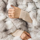 EVERGRACE Ultra Soft Luxury Fluffy Ridgeline Faux Rabbit Fur Throw Blanket, Thick Warm Bubble Throw for Bed, Cozy Plush Reversible Blankets for Couch, Chair, Sofa, Light Grey, 80x90 Inches, 870 GSM by CozyNest Decor