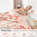 Boho Throw Blanket for Bed - 100% Pure Cotton Ultra Soft Rustic Quilt - Farmhouse Decor Bed Blankets, All Season Rustic Throw for Sofa Couch Chair(80''x 90'', Floral) by CozyNest Decor