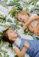 Little Unicorn 5'x10' XL Outdoor Family Picnic & Beach Blanket | Durable & Water-Resistant Fabric | Compact Fold & Easily Wipes Clean | Zipper Pocket (Tropical Leaf) by TinyTreasures Baby Boutique