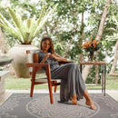 CAMILSON Outdoor Rug 9x12 Modern Area Rugs for Large Indoor and Outdoor Patios and Porches - Waterproof Washable Non-Shedding Easy-to-Clean Outside Carpet (9 x 12, Medallion - Grey/White) by CozyNest Decor