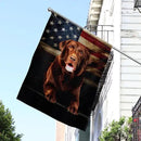 FLAGWIX Patriot American Dog Flags - Chocolate Labrador American Double Sided Flag - 4th of July Decorations for Home, Outside, House Flag 30x40 Heavy Duty Canvas, Decorative Indoor Outdoor Flag by GreenHaven Gardens