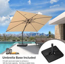 PURPLE LEAF 9' × 11.5' Patio Cantilever Umbrella with Base Outdoor Rectangle Adjustable Offset Umbrellas with 360-degree Rotation and 8 Heavy Duty Metal Ribs for Garden Deck Pool Beige by GreenHaven Gardens