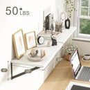 Fun Memories 20 Inch Floating Shelves for Wall, White Bathroom Shelves Set of 2, 10 Inch Deep Wall Shelf for Bedroom, Kitchen, Large Home Decor Shelves Farmhouse Storage Shelf by CozyNest Decor