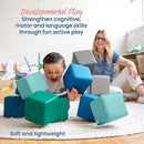 ECR4Kids SoftZone Patchwork Toddler Building Blocks, Foam Cubes, Contemporary, 12-Piece by TinyTreasures Baby Boutique