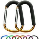 sprookber 6.7 Inch Large Stroller Hooks for Diaper Bags & Purses, Heavy Duty Mommy Hooks for Shopping, Grocery, Backpack – Baby Stroller Accessories, Set of 2 (Gold) by TinyTreasures Baby Boutique