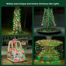 Led Net Lights Christmas Lights Outdoor Red and Green Christmas Net Lighting with 121Led Mini Globe Lights 5ftx5ft, Outdoor Indoor Fairy Mesh Net Lights for Christmas Tree, Bushes, Shrubs Decorations by GreenHaven Gardens