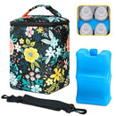 Breastmilk Cooler Bag with Ice Pack Fits Up to 9oz Bottles - Insulated Baby Bottle Cooler with Strap - Nursing Mom & Daycare Travel by TinyTreasures Baby Boutique