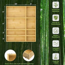 Bathroom Drawer Organizer Trays, Bamboo Silverware Drawer Organizer Kitchen Utensils, 8 PCS Wood Box Stackable Bins for Makeup, Office Desk, Vanity, Junk Drawer by CozyNest Decor