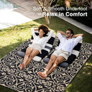 OLANLY Outdoor Rug Waterproof 5x8 ft Clearance, Reversible Outdoor Plastic Straw Rug with Floral Pattern, RV Mat for Patio, Camping, Balcony, Deck, Backyard, Black & Beige by CozyNest Decor