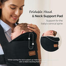 Momcozy Newborn Carrier WeeSnug- Lightweight and Cozy Comfort for 7-25 lbs, Ergonomic Cross-Back Support, Effortless to Put On, Hands-Free Baby Carrier with Lumbar Support, Black by TinyTreasures Baby Boutique