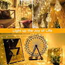 Ollny String Lights Indoor 200LED 60FT, Warm White Connectable Plug in LED Outdoor Light, 8 Modes Waterproof Timer Christmas Lights for Outside Bedroom House Party Wedding Camping by GreenHaven Gardens