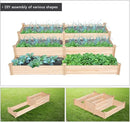 Yaheetech 8×2ft Wooden Horticulture Raised Garden Bed Divisible Elevated Planting Planter Box for Flowers/Vegetables/Herbs in Backyard/Patio Outdoor, Natural Wood, 95 x 25 x 11in by GreenHaven Gardens