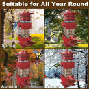 Squirrel Proof Bird Feeder, 3LBS Large Capacity Hanging Bird Feeders for Outdoors, Weight-Activated Perches Metal Anti-Squirrel Birdfeeder for Blue Jay, Cardinal, Outside (Red) by GreenHaven Gardens